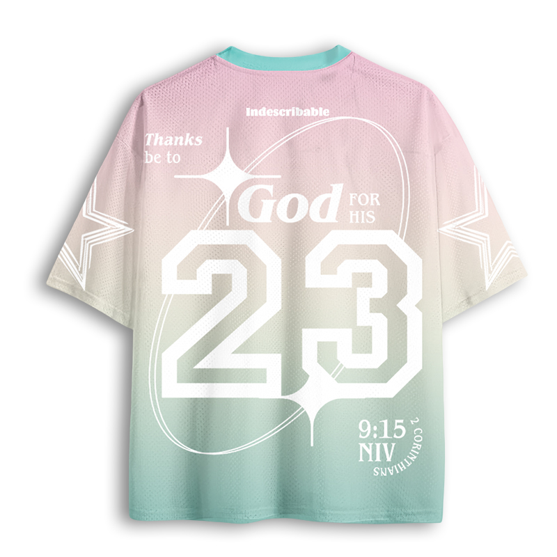 Baddiecat God Indescribable Gift Christian Faith Mesh Jersey