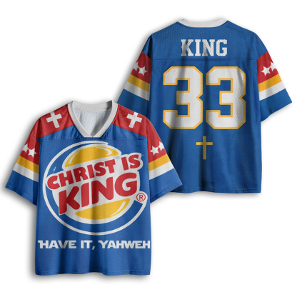 Baddiecat Christ Is King Funny Christian Mesh Jersey