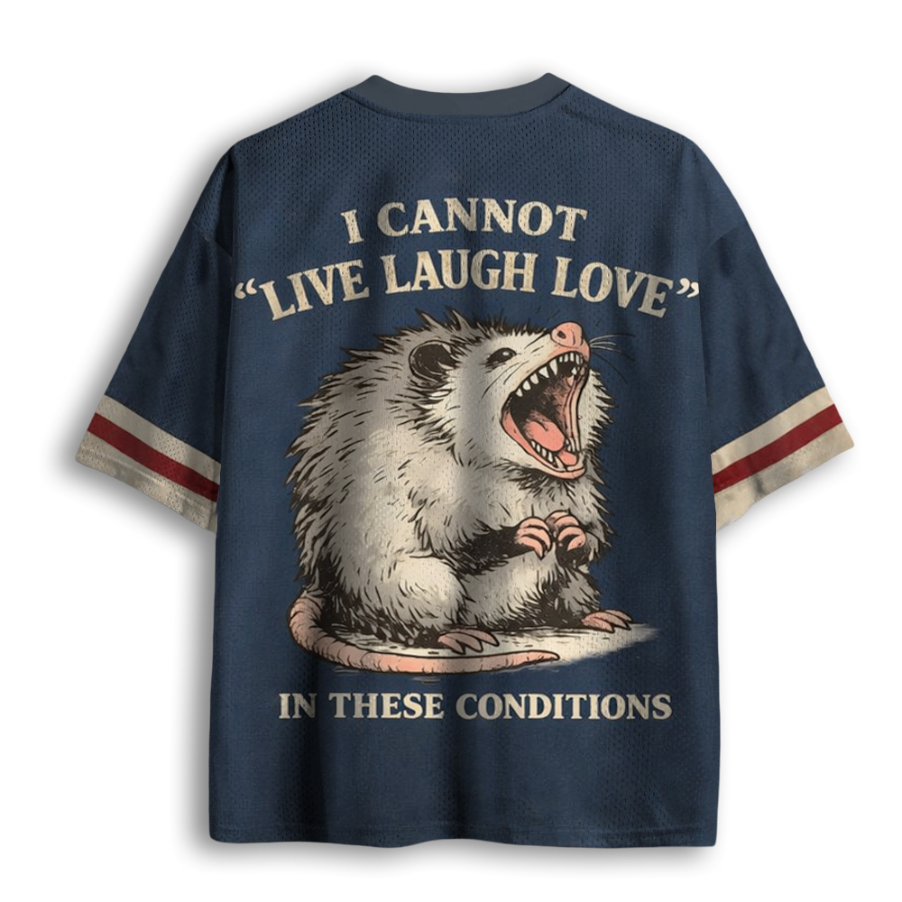 Baddiecat I Cannot Live Laugh Love Mesh Jersey
