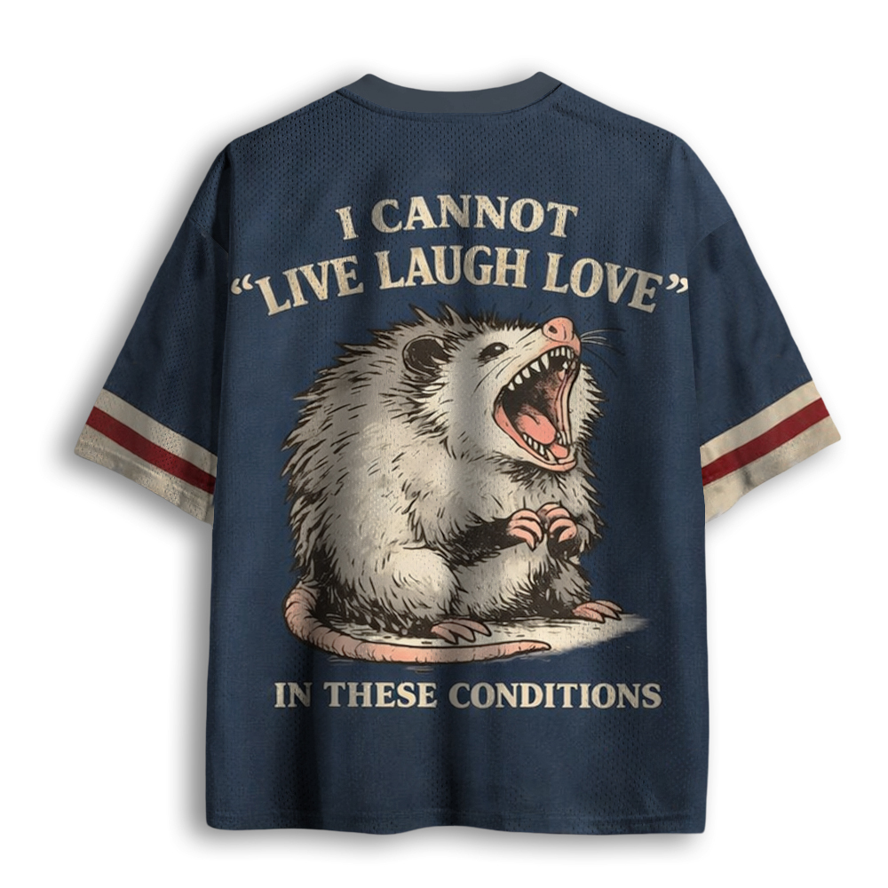 Baddiecat I Cannot Live Laugh Love Mesh Jersey