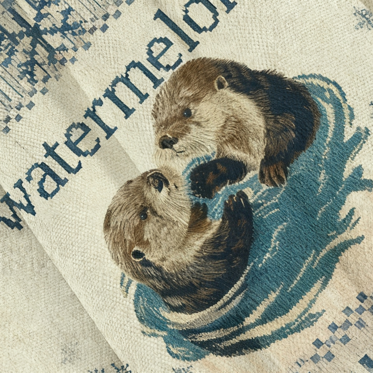 Baddiecat Watermelon Otters Christmas Ugly Sweatshirt