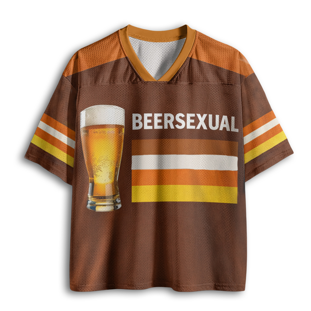 Baddiecat Funny Beersexual Mesh Jersey