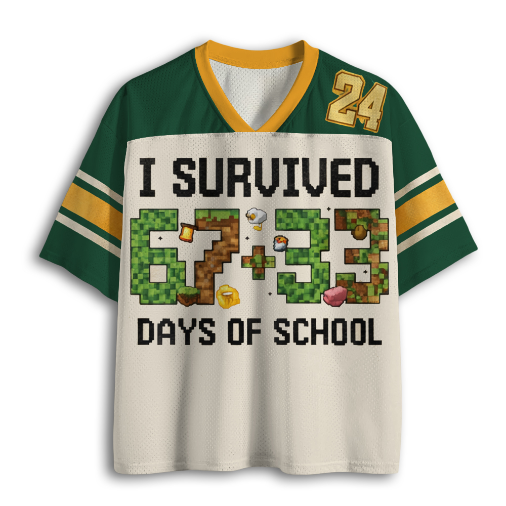 Baddiecat Survived 67+33 School Mesh Jersey