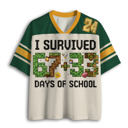 Baddiecat Survived 67+33 School Mesh Jersey