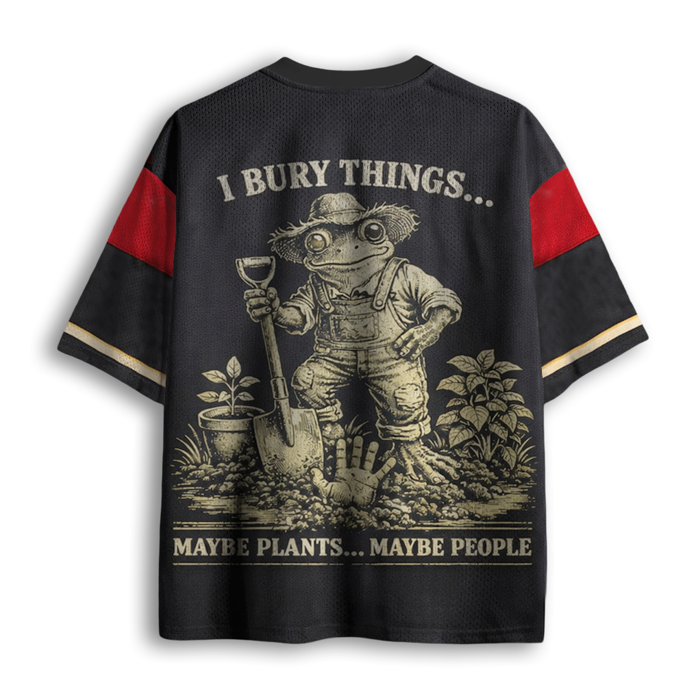 Baddiecat I Bury Things Maybe Plants Mesh Jersey