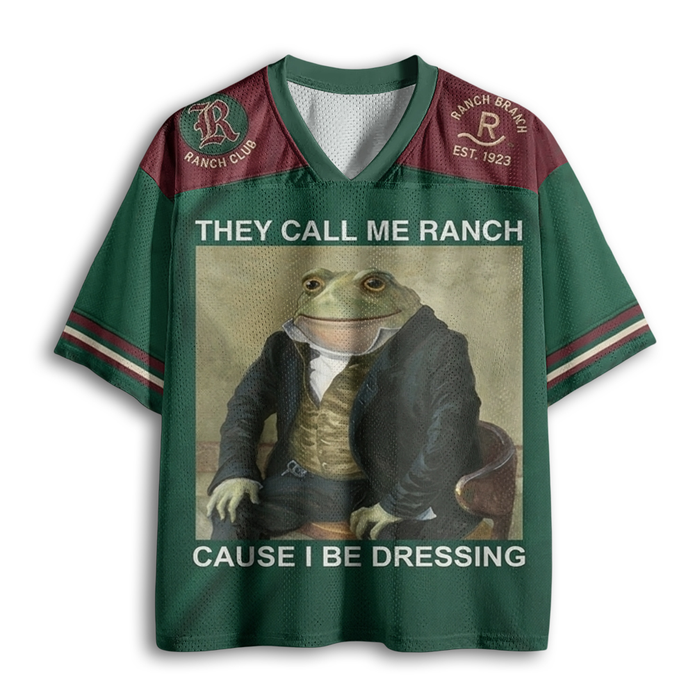 Baddiecat They Call Me Ranch Cause I Be Dressing Mesh Jersey
