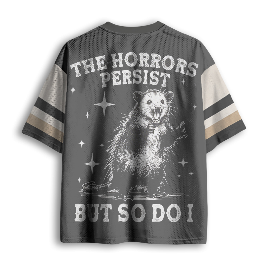 Baddiecat Possum The Horrors Persist But So Do I Mesh Jersey