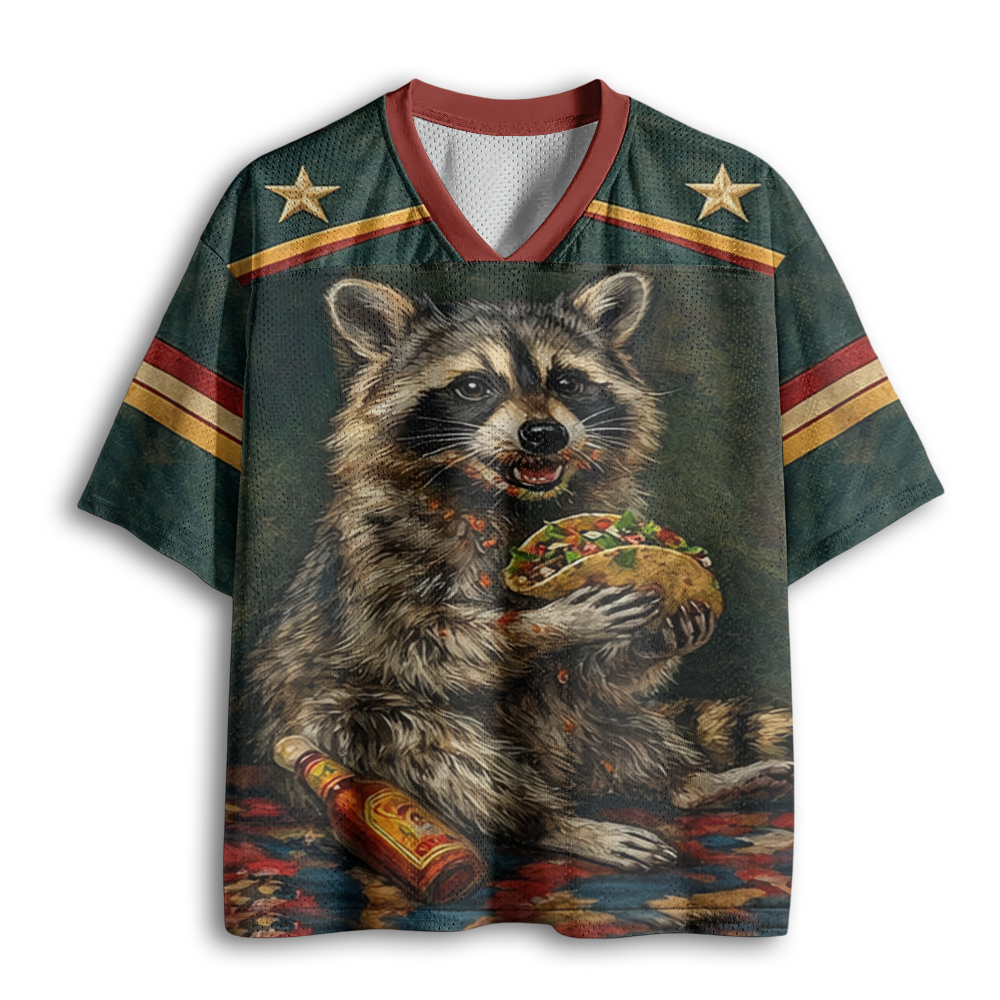 Baddiecat Raccoon Chill With Tacot Mesh Jersey