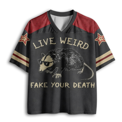 Baddiecat Possum Live Weird Fake Your Death Mesh Jersey