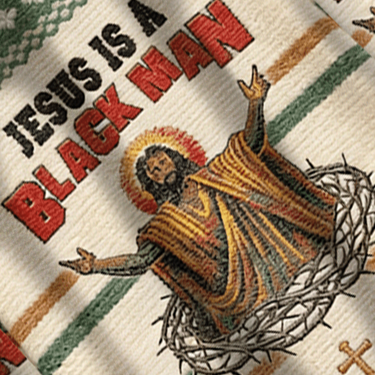 Baddiecat Jesus Is A Black Man Ugly Sweatshirt