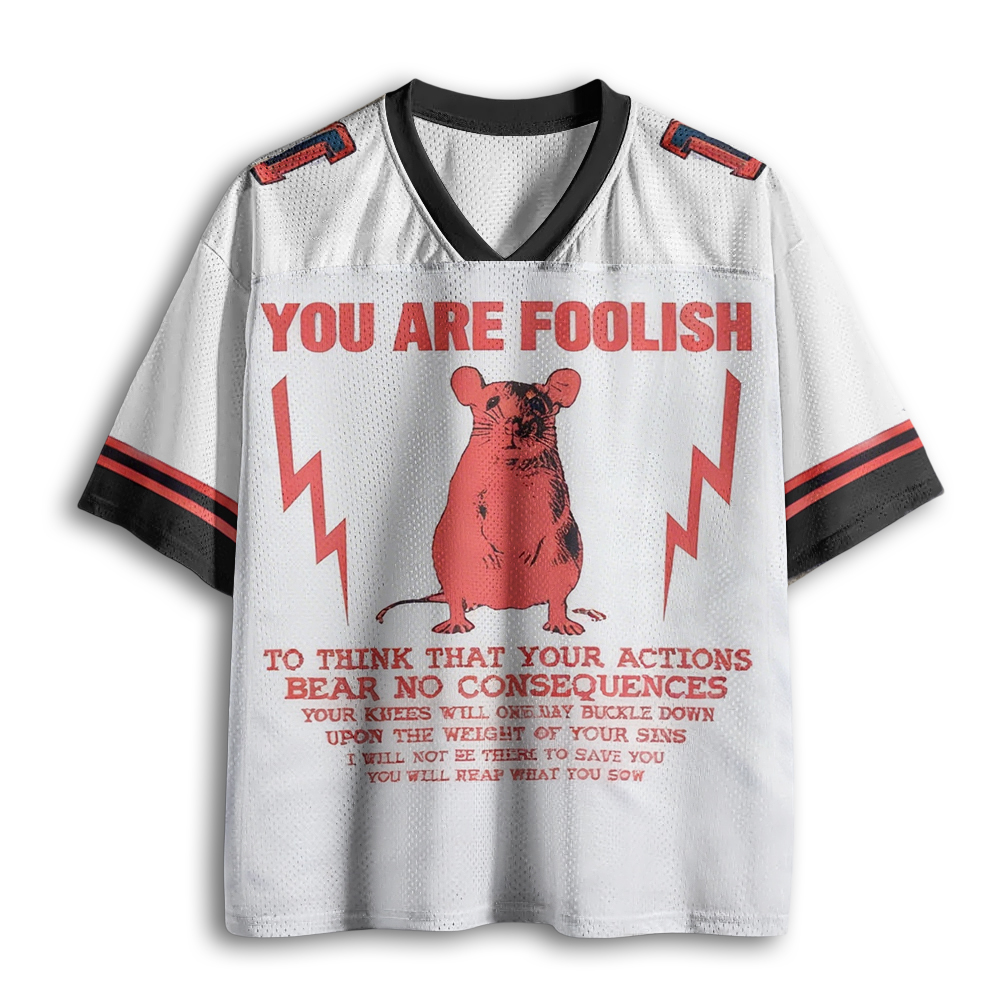 Baddiecat You Are Foolish Rat Mesh Jersey
