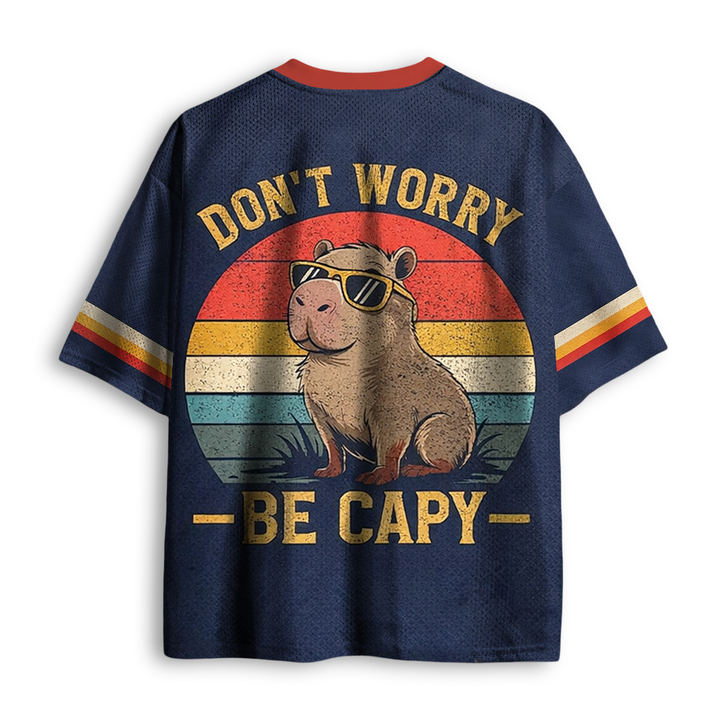 Baddiecat Don't Worry Be Capy Mesh Jersey