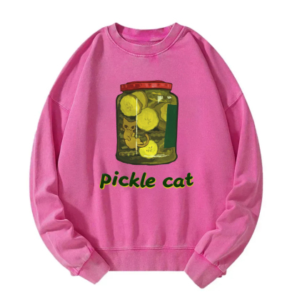 Pickle Cat In A Jar Sweatshirt