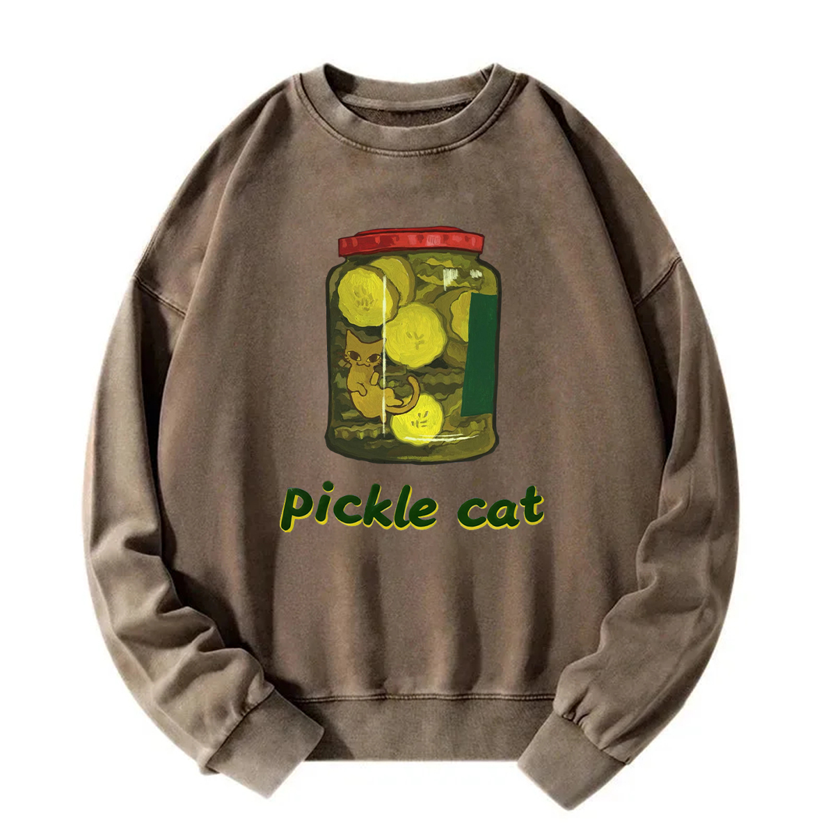 Pickle Cat In A Jar Sweatshirt