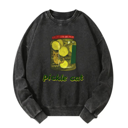 Pickle Cat In A Jar Sweatshirt