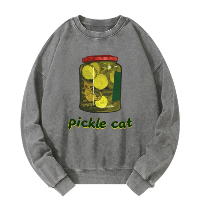 Pickle Cat In A Jar Sweatshirt
