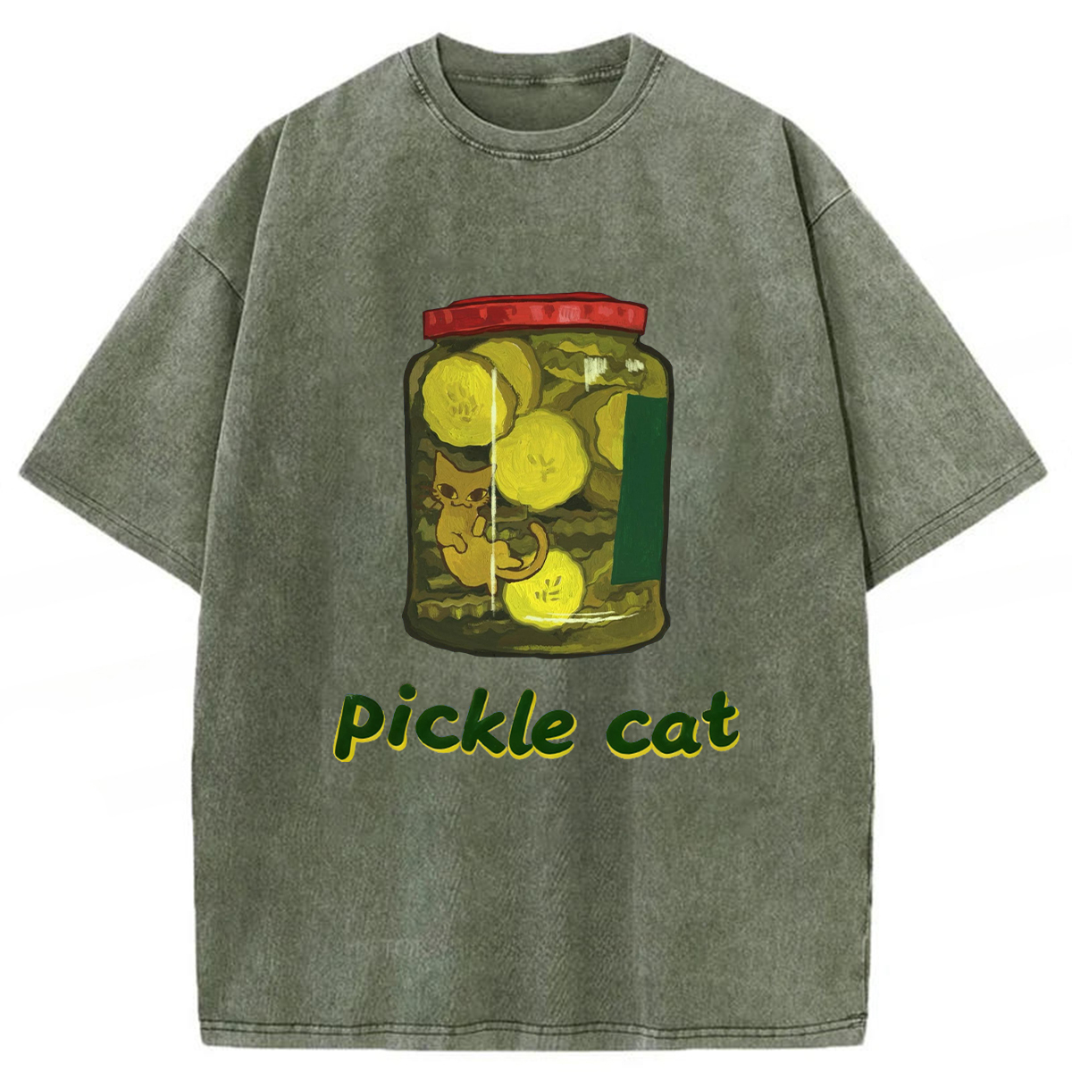Pickle Cat In A Jar T-shirt