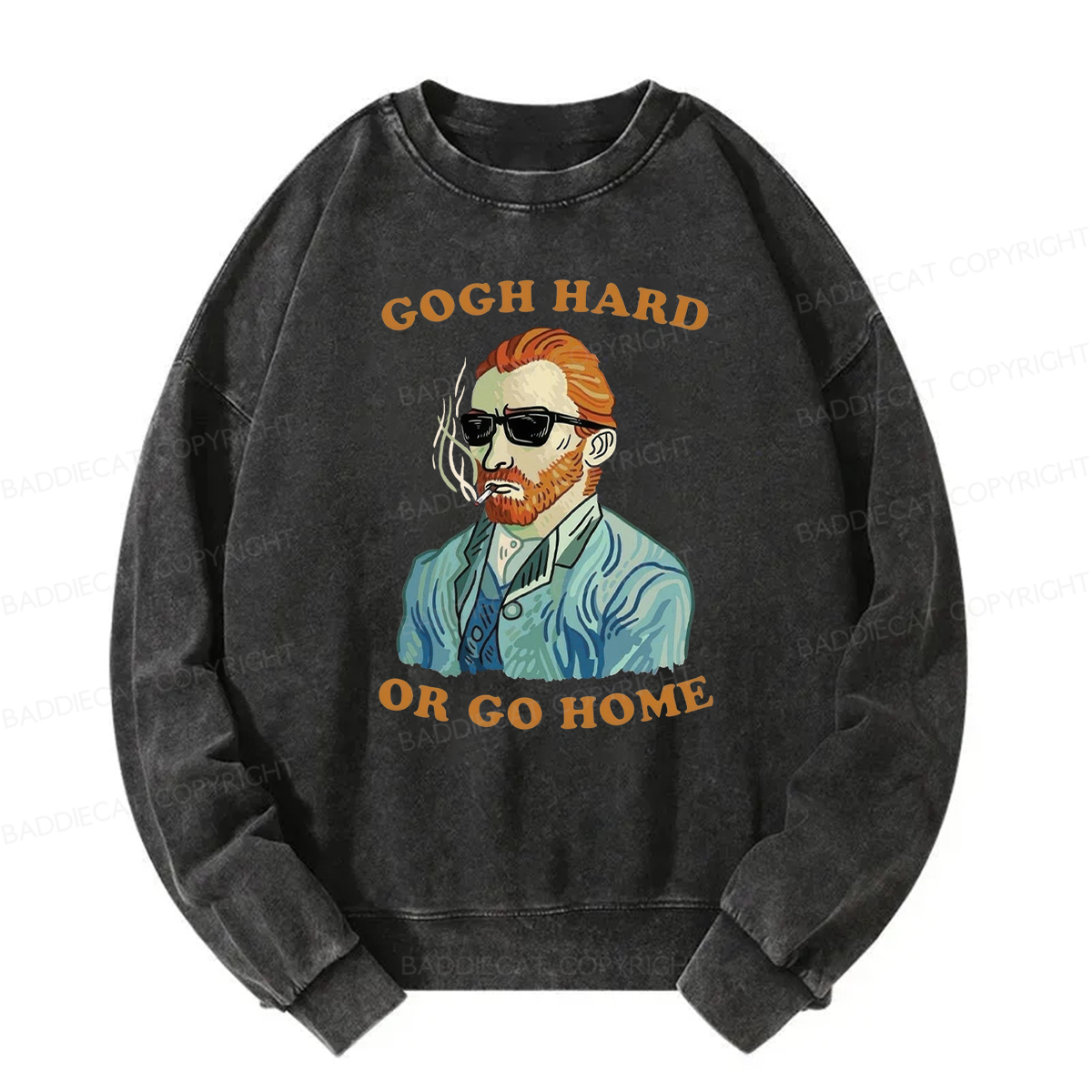 Gogh Hard Or Go Home Washed Sweatshirt