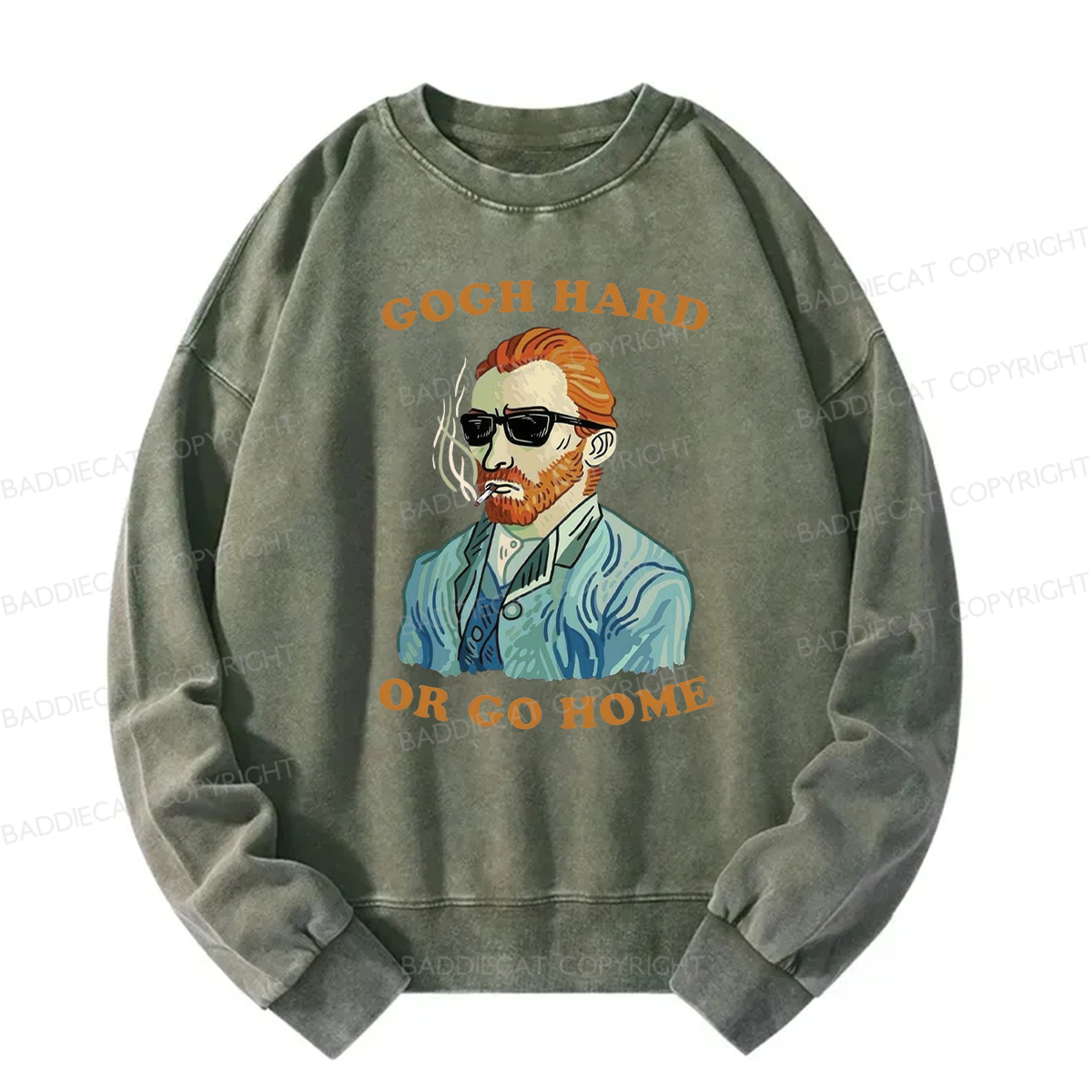 Gogh Hard Or Go Home Washed Sweatshirt