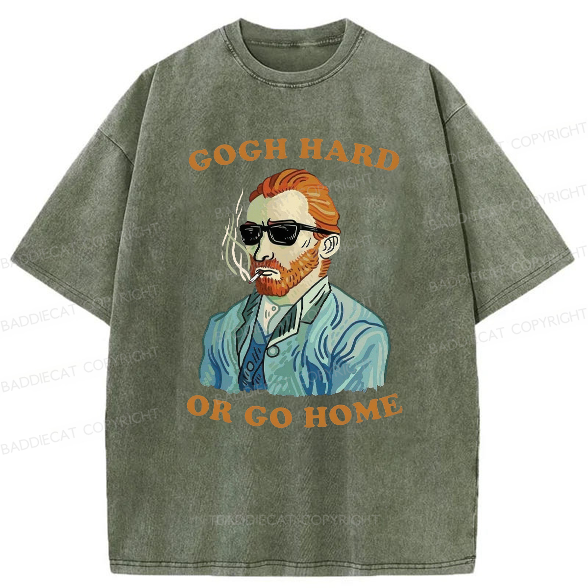 Gogh Hard Or Go Home Washed T-shirt