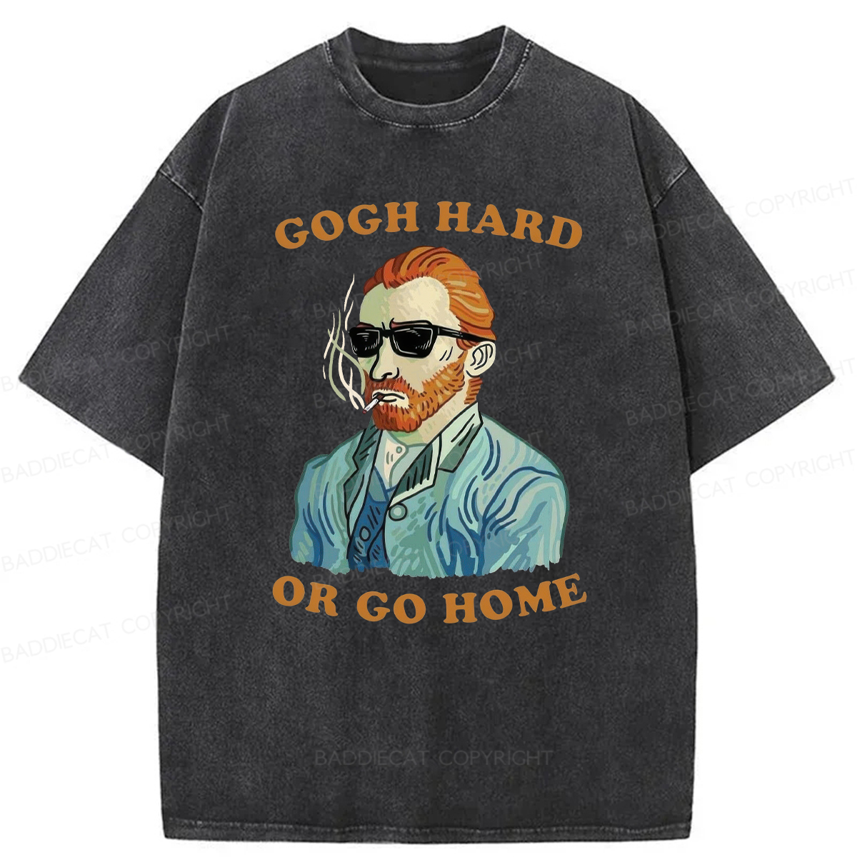 Gogh Hard Or Go Home Washed T-shirt