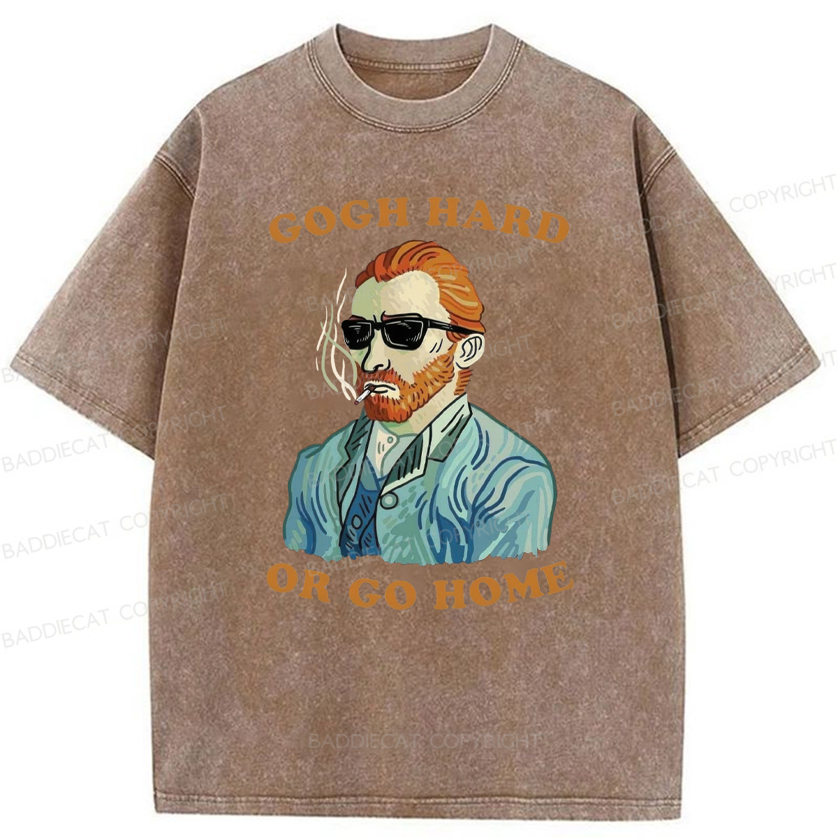 Gogh Hard Or Go Home Washed T-shirt