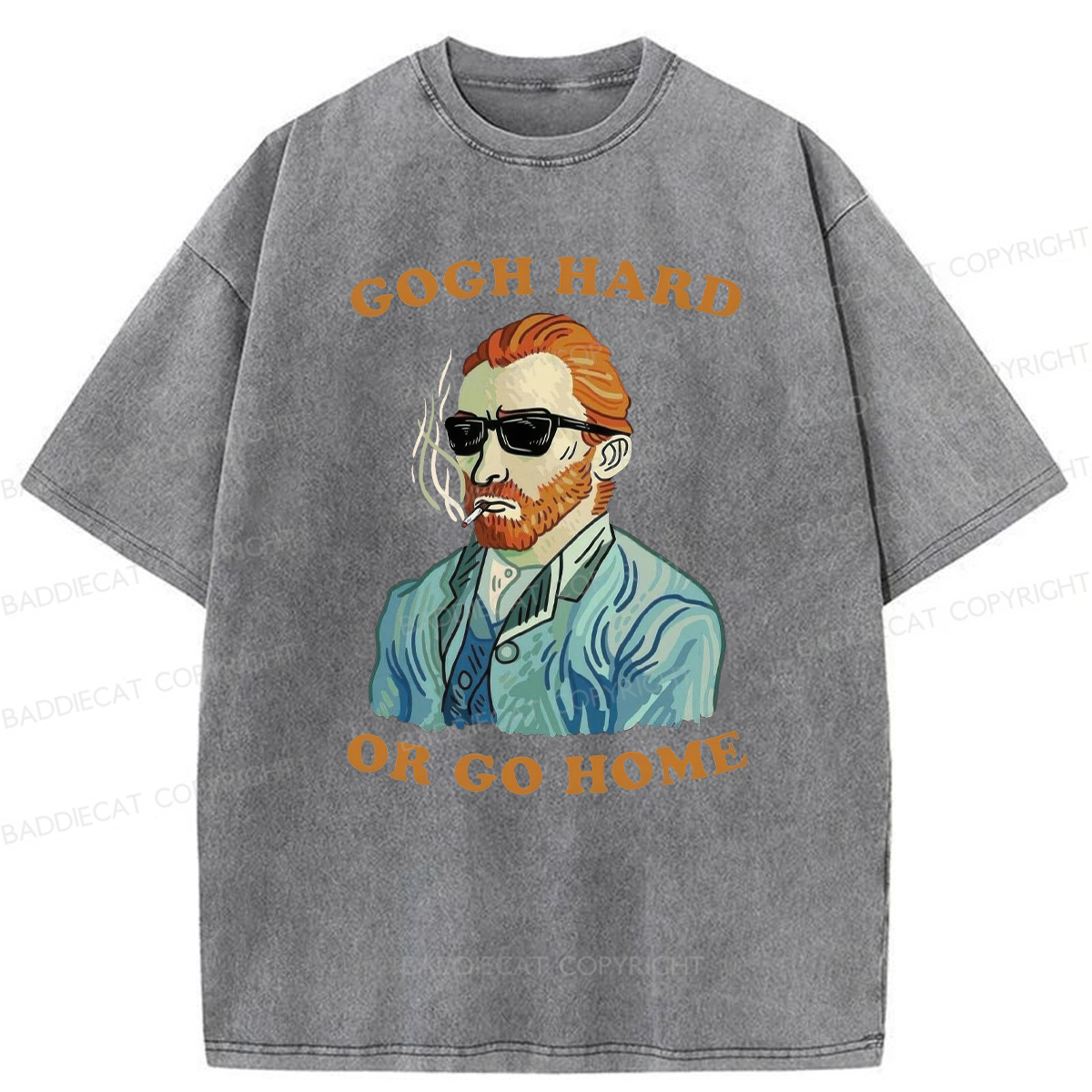 Gogh Hard Or Go Home Washed T-shirt