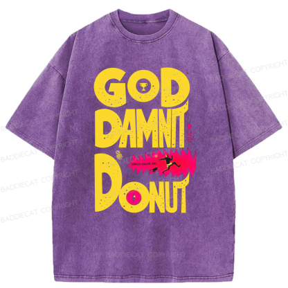 Goddamnit Donut Washed T-shirt