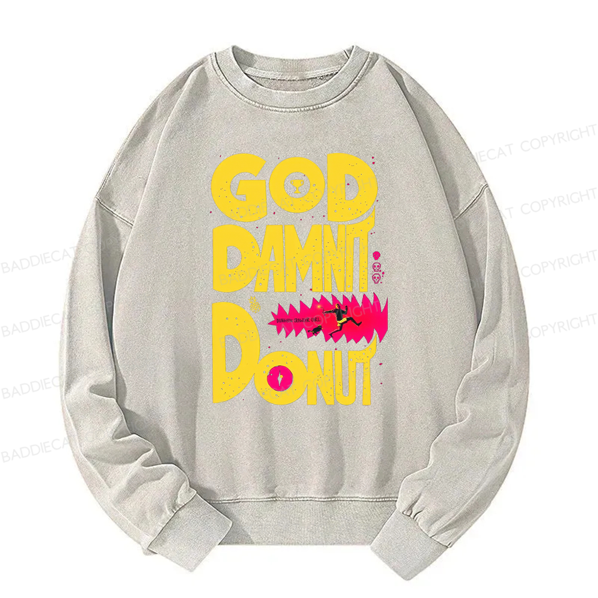 Goddamnit Donut Washed Sweatshirt