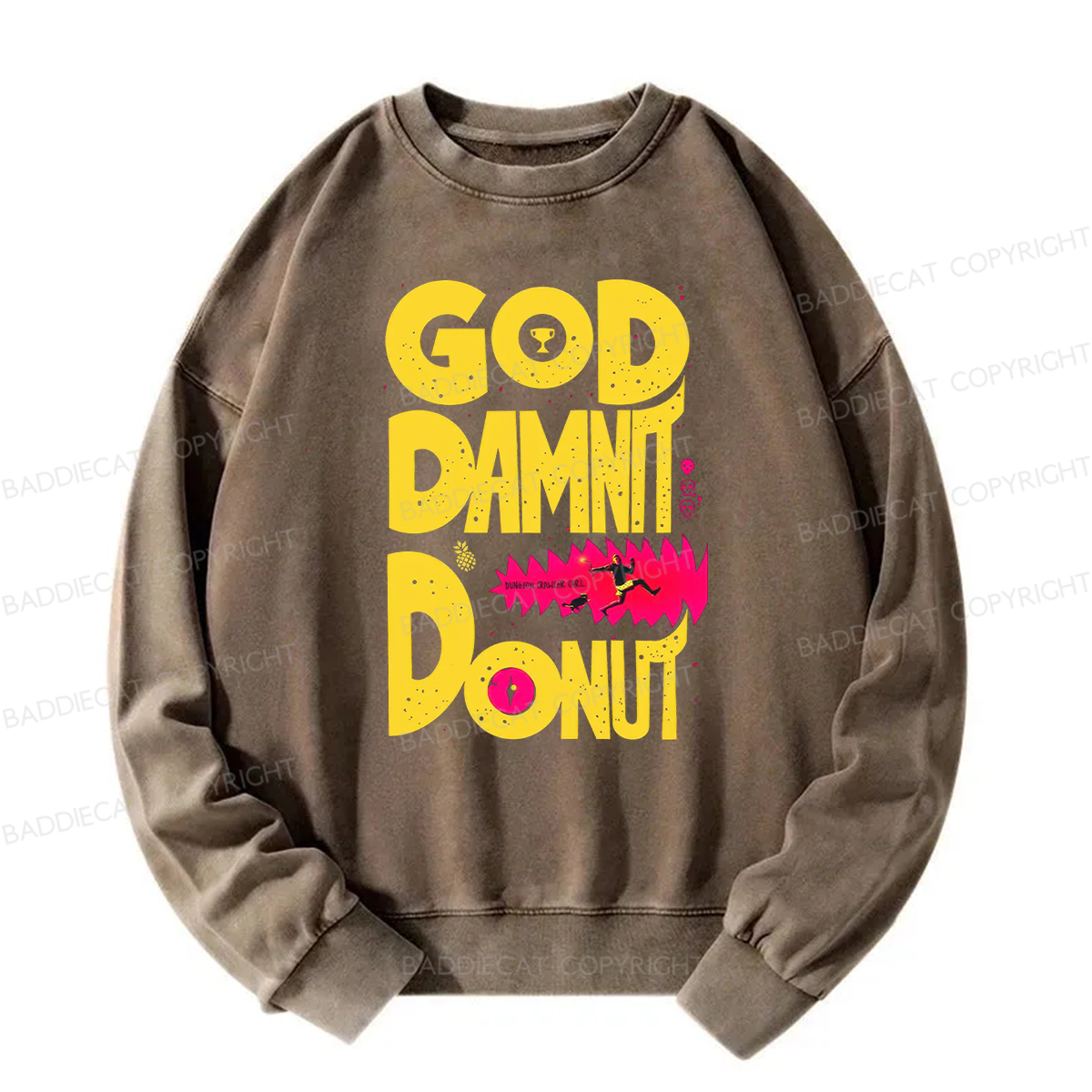 Goddamnit Donut Washed Sweatshirt