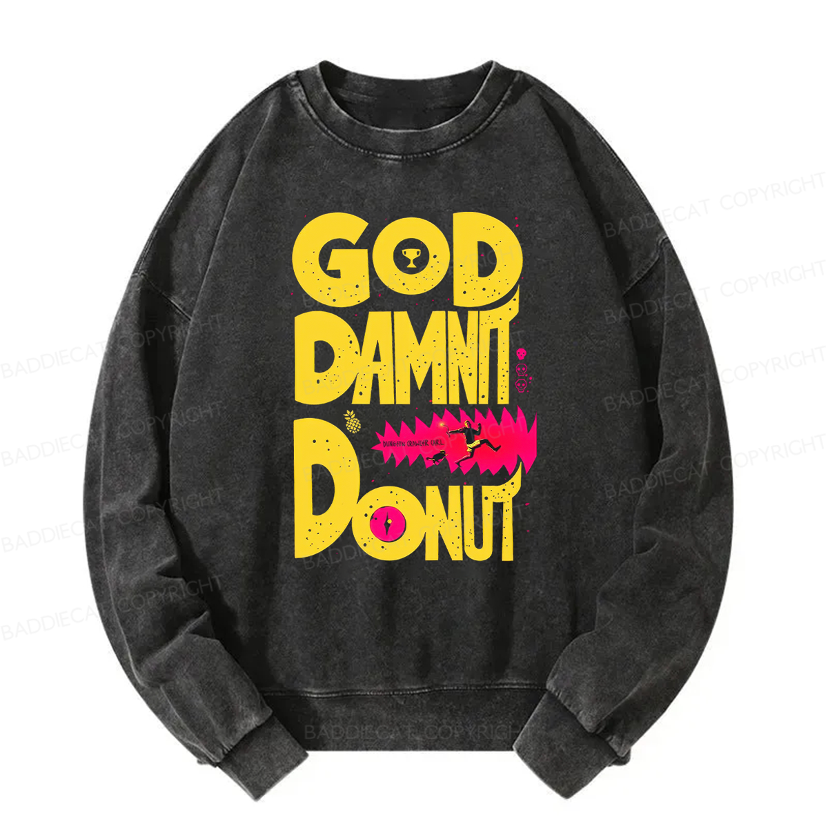 Goddamnit Donut Washed Sweatshirt