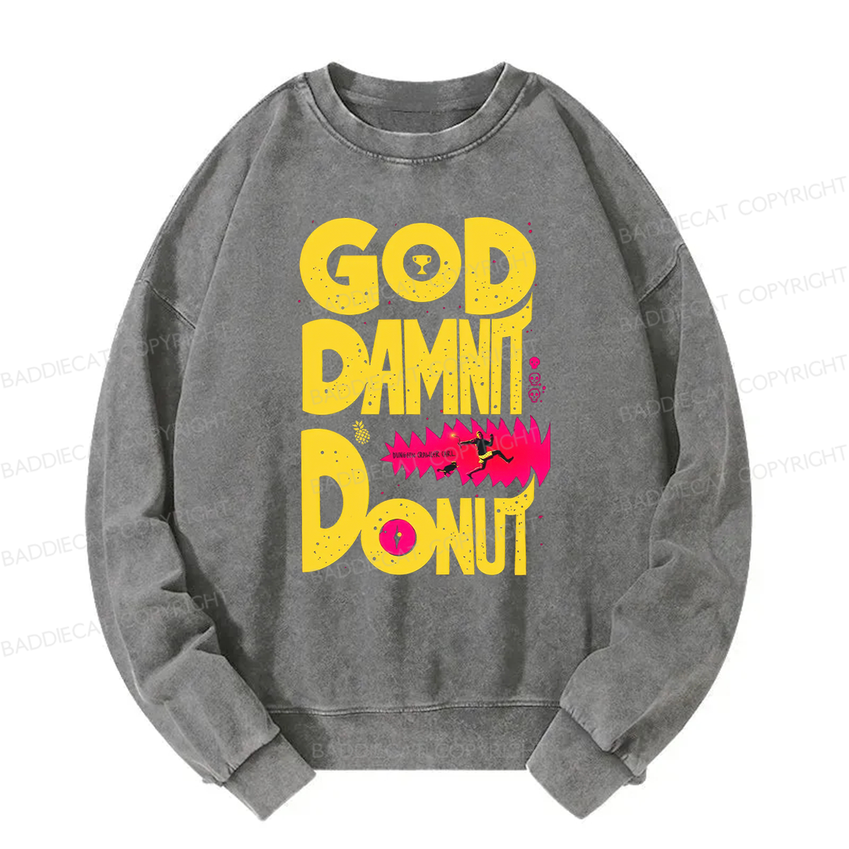 Goddamnit Donut Washed Sweatshirt