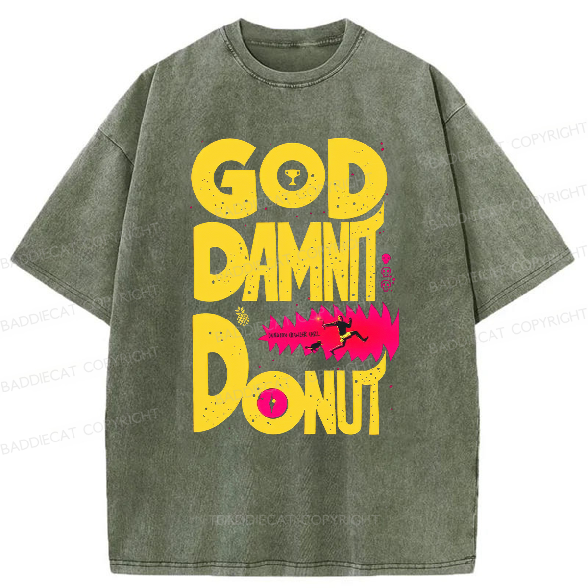 Goddamnit Donut Washed T-shirt
