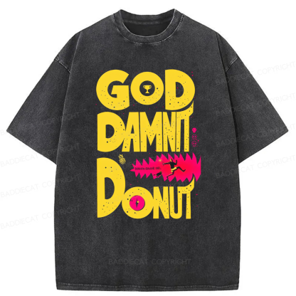 Goddamnit Donut Washed T-shirt