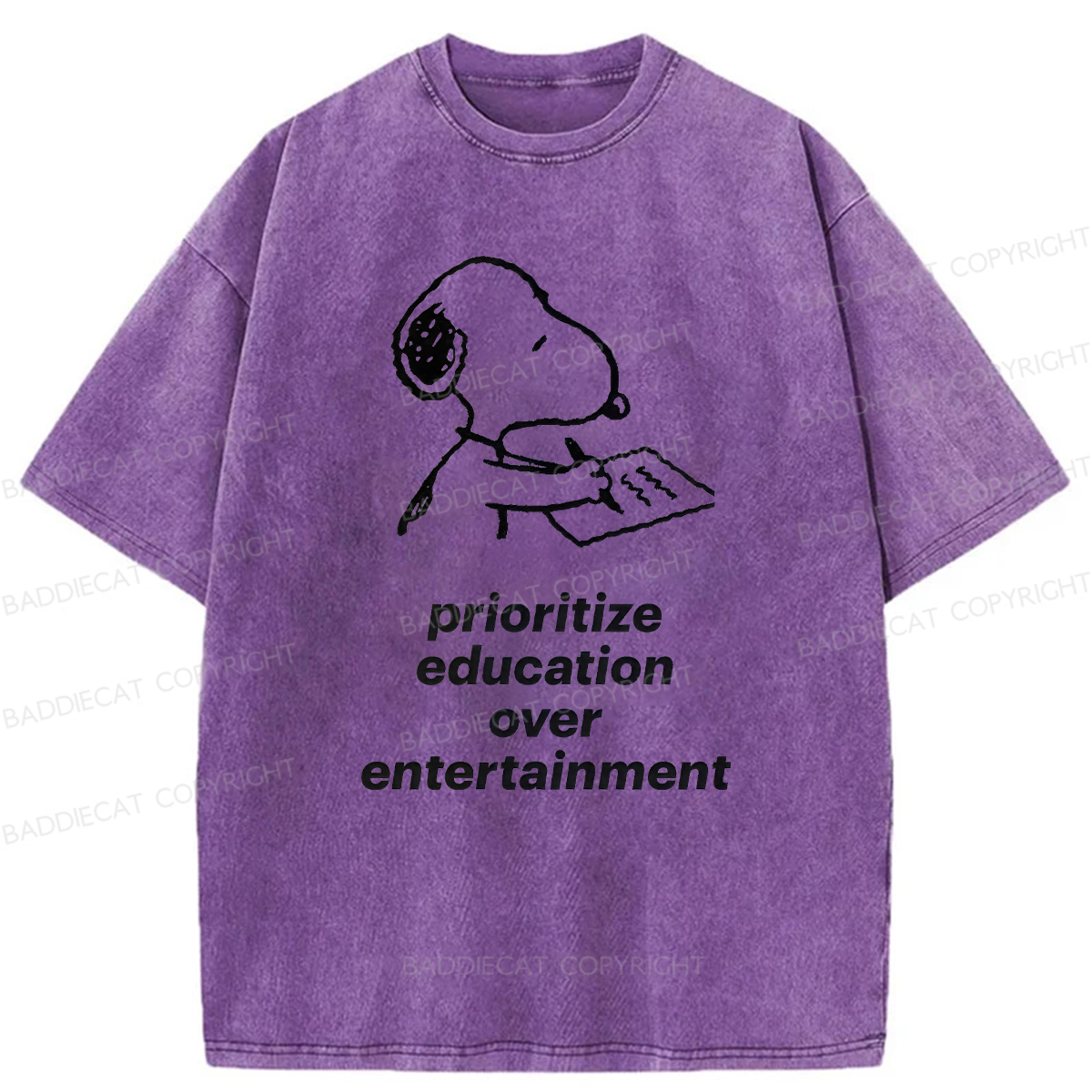 Prioritize Education Over Entertainment Washed T-Shirt