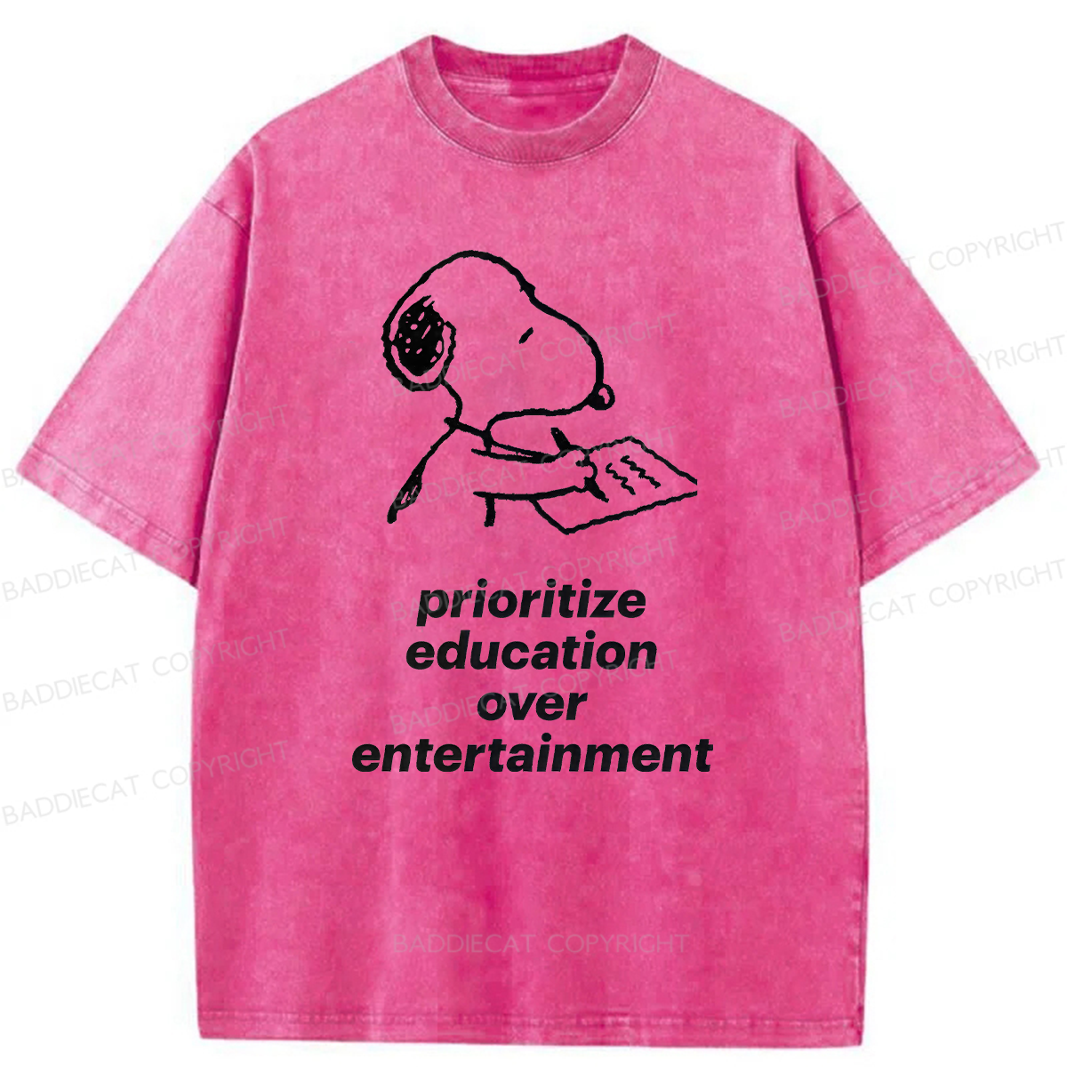 Prioritize Education Over Entertainment Washed T-Shirt
