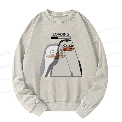 Loading Penguin Meme Washed Sweatshirt