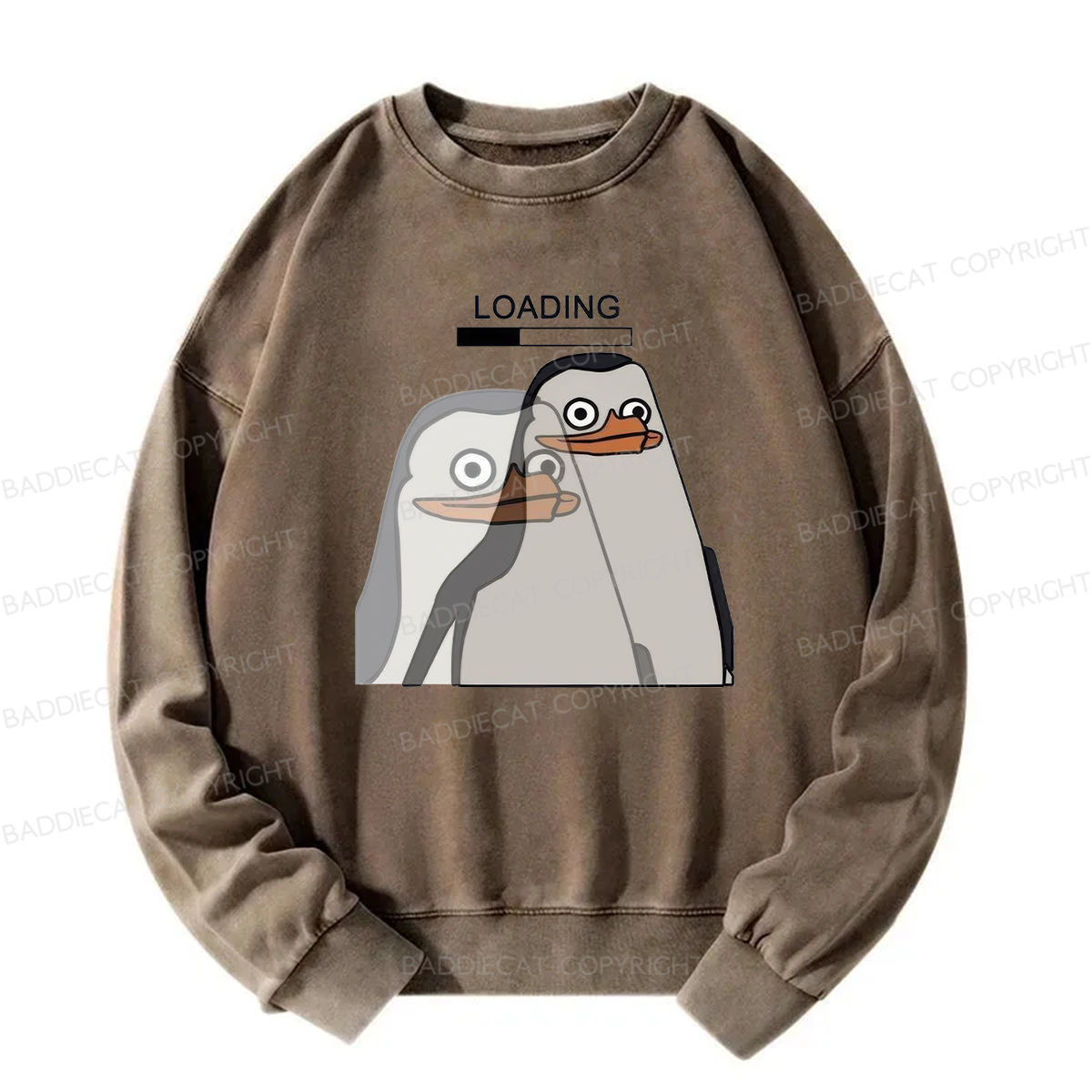 Loading Penguin Meme Washed Sweatshirt