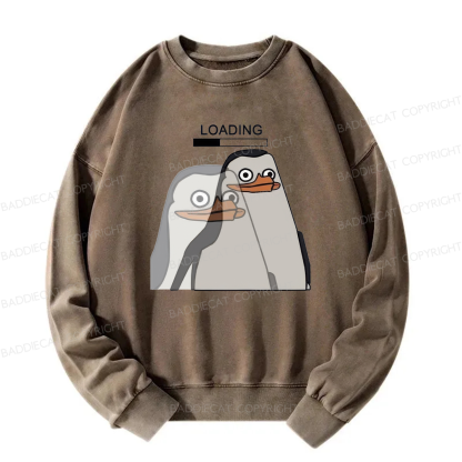 Loading Penguin Meme Washed Sweatshirt