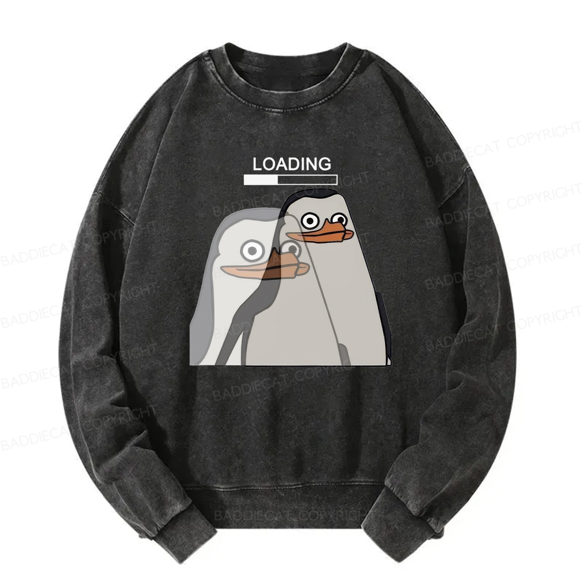 Loading Penguin Meme Washed Sweatshirt