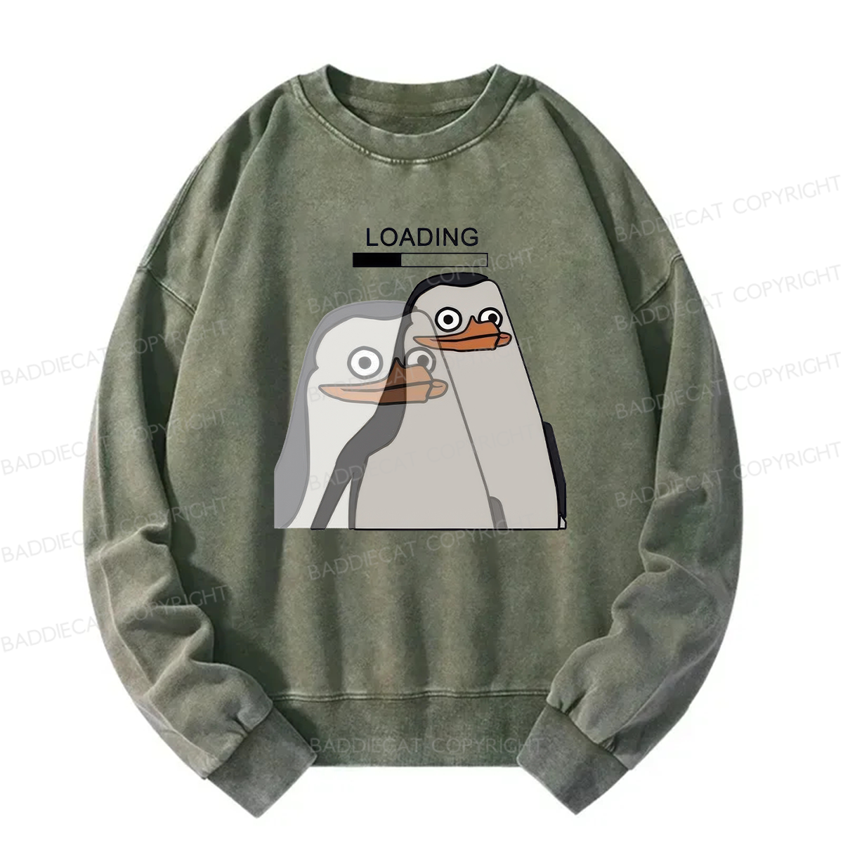 Loading Penguin Meme Washed Sweatshirt