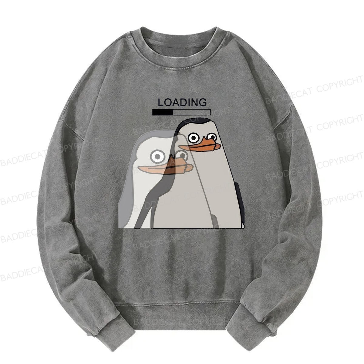 Loading Penguin Meme Washed Sweatshirt
