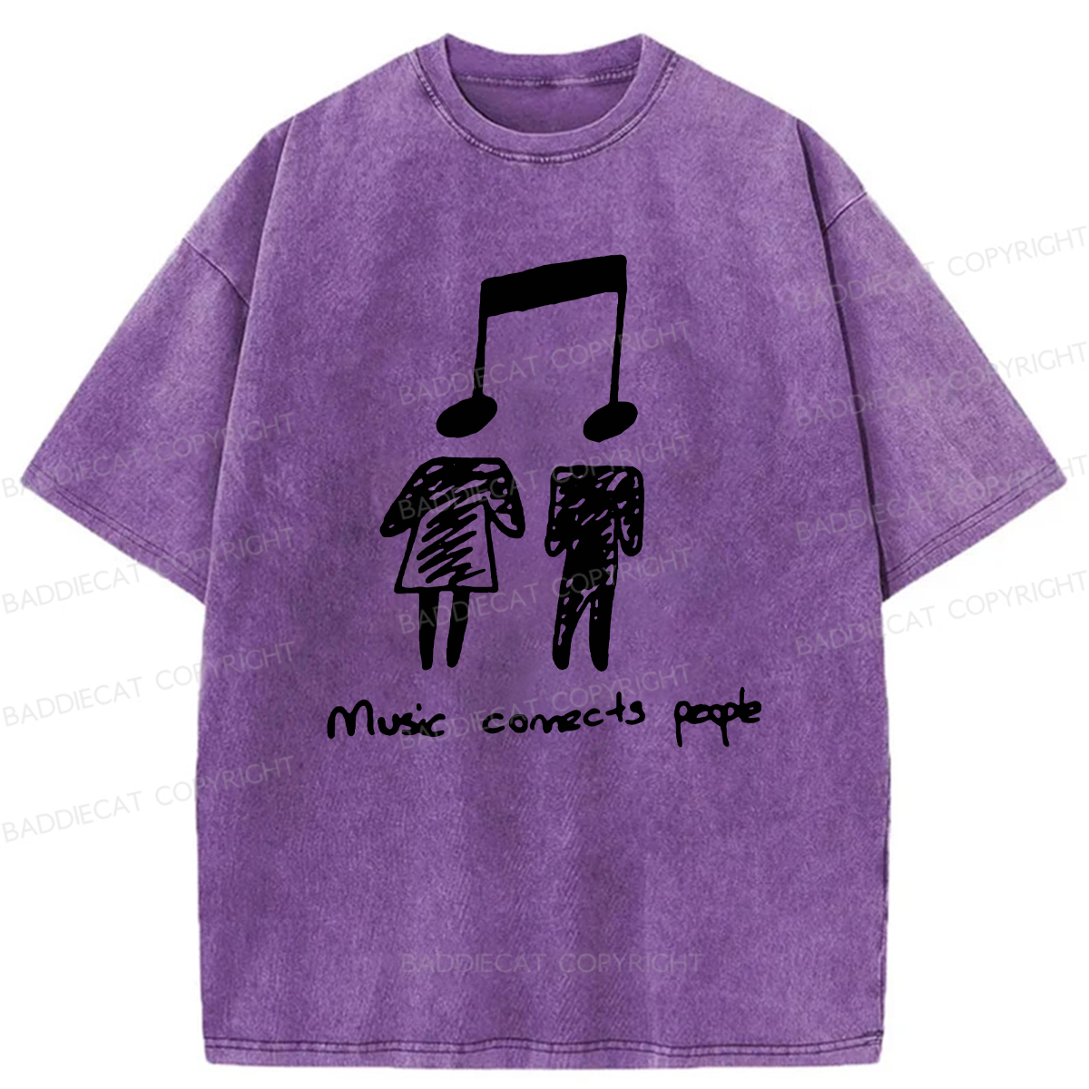 Music Connects People Washed T-shirt