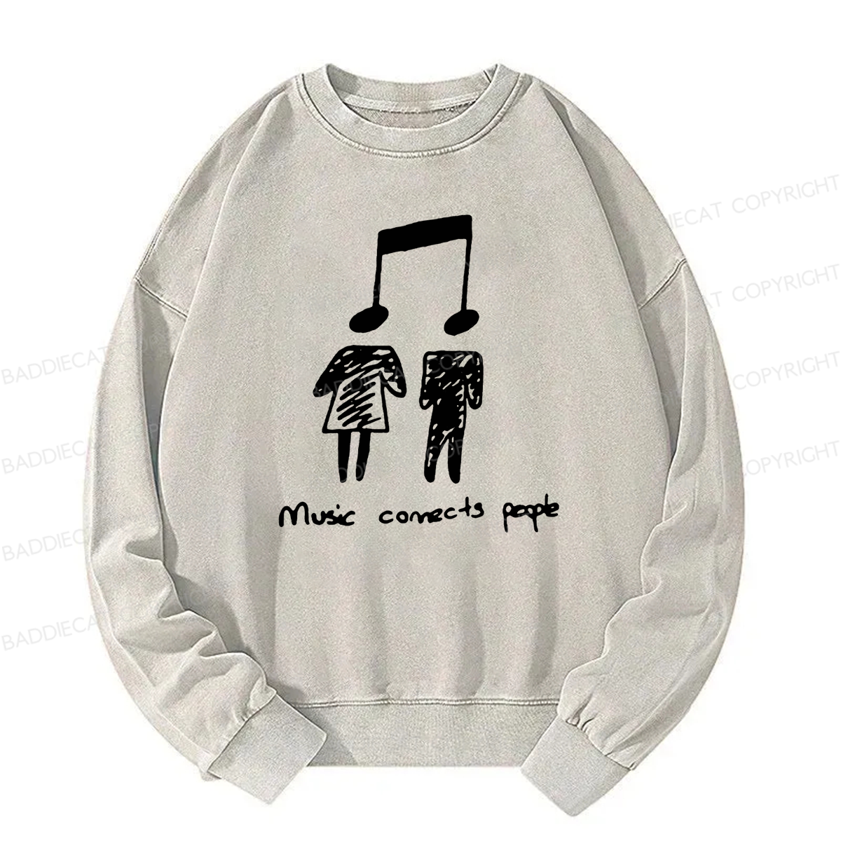 Music Connects People Washed Sweatshirt