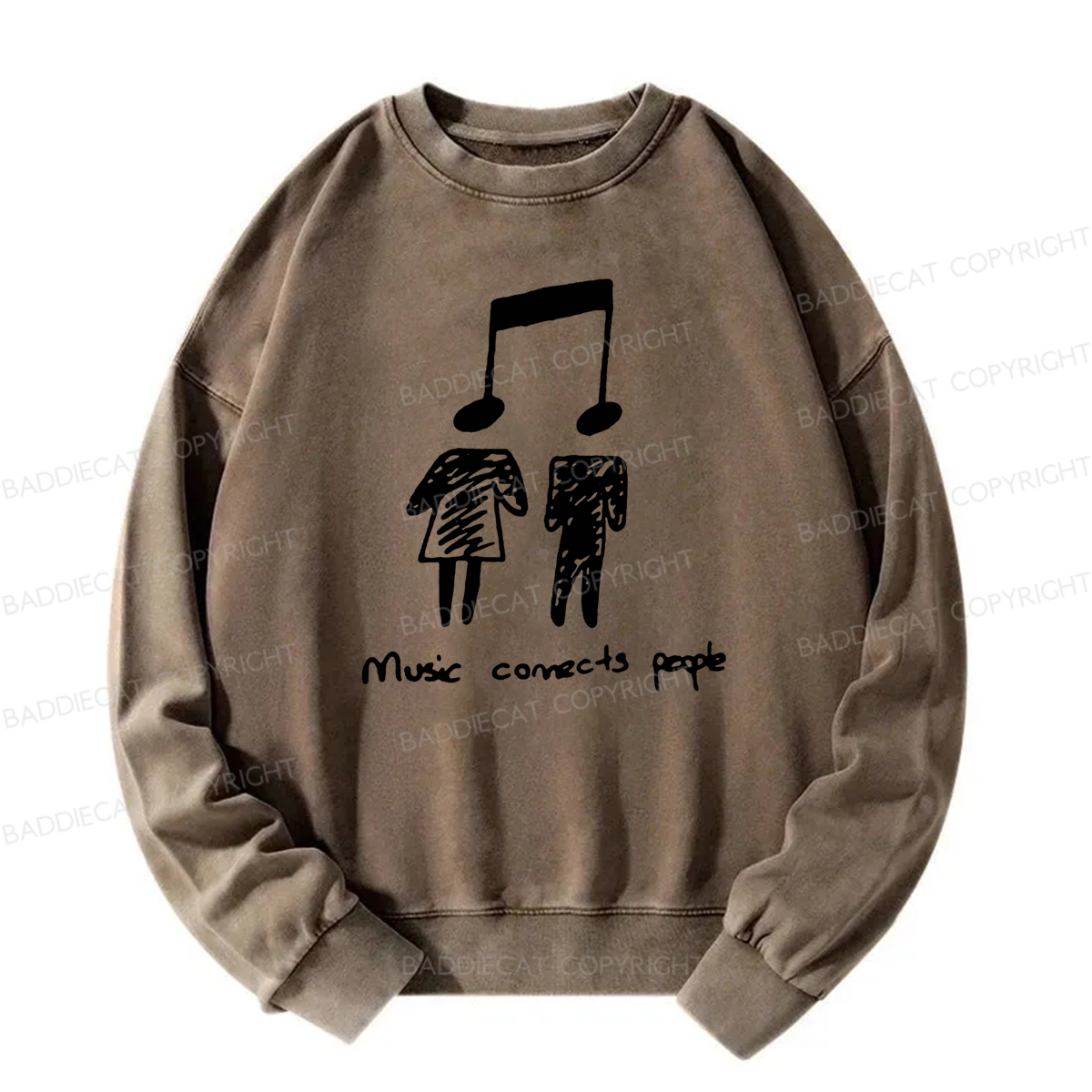 Music Connects People Washed Sweatshirt