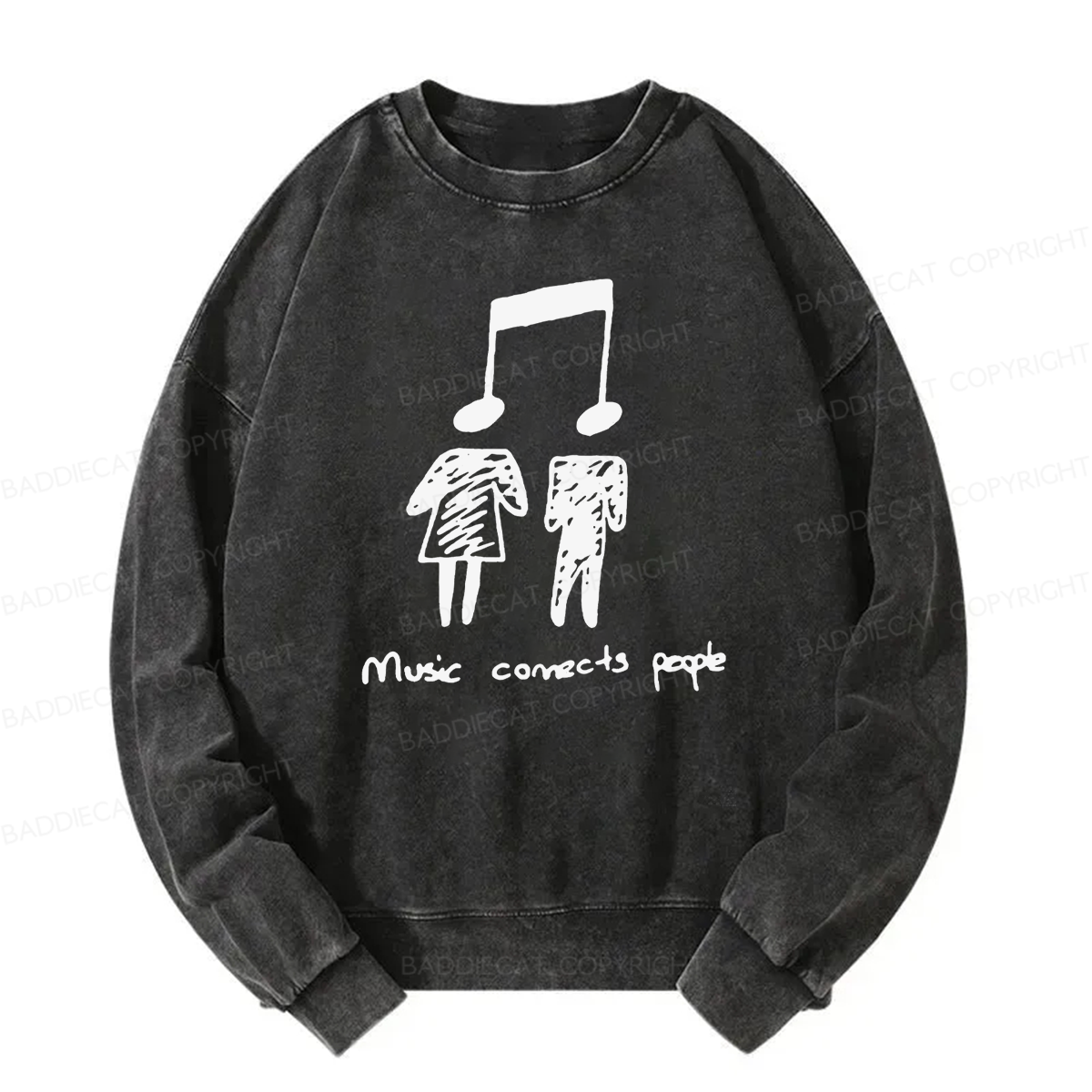 Music Connects People Washed Sweatshirt