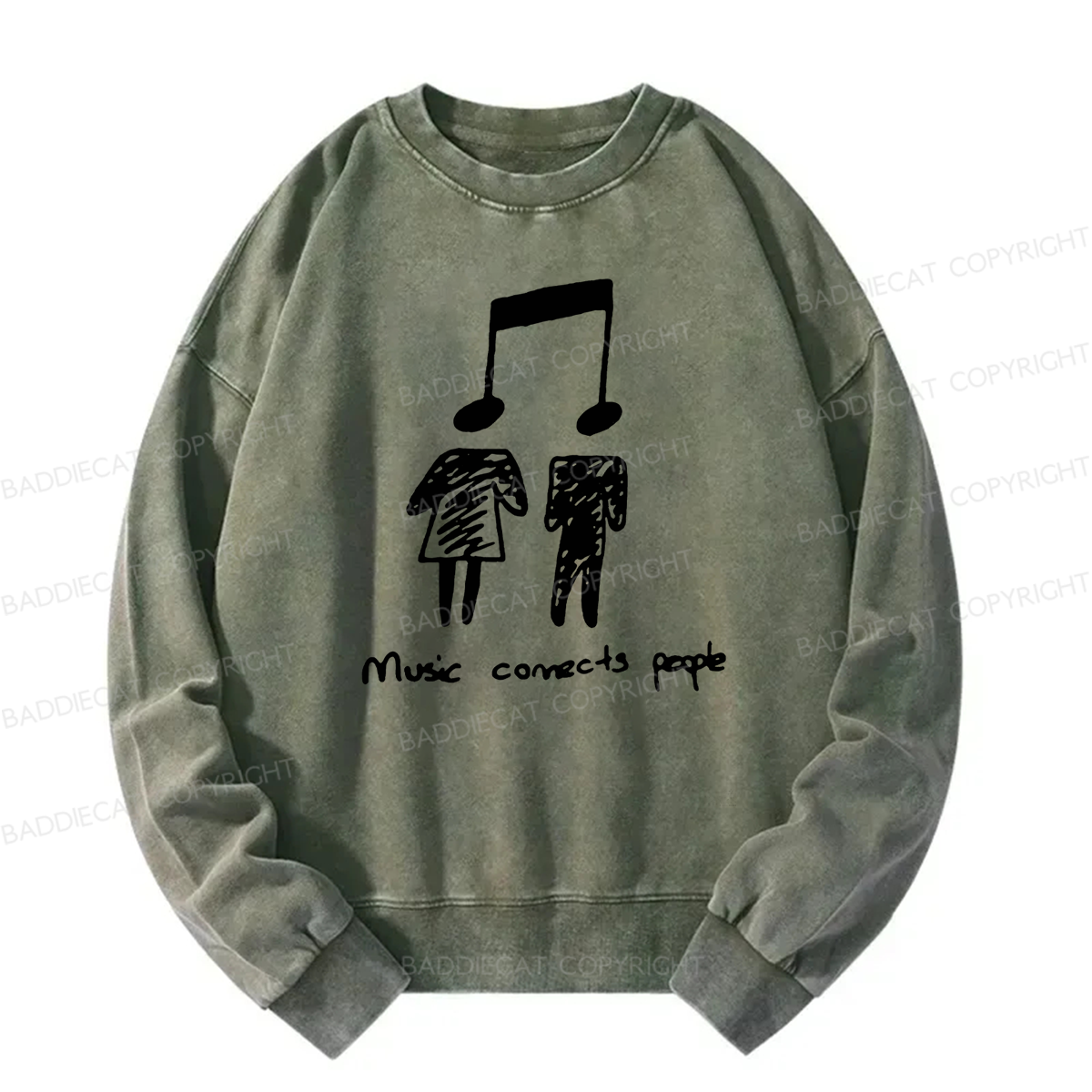 Music Connects People Washed Sweatshirt