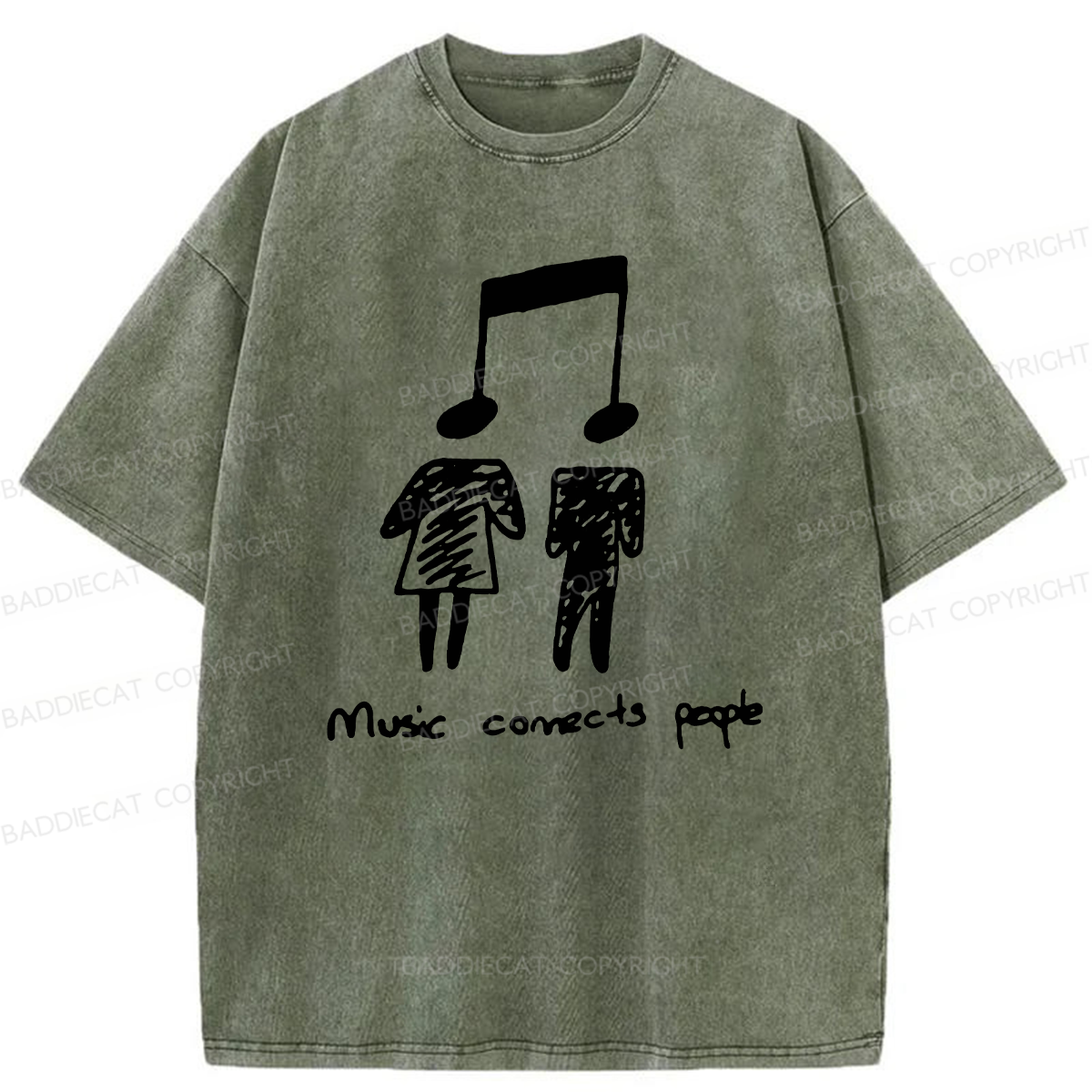 Music Connects People Washed T-shirt