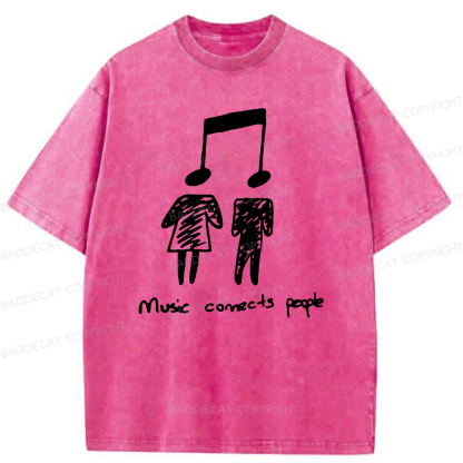 Music Connects People Washed T-shirt