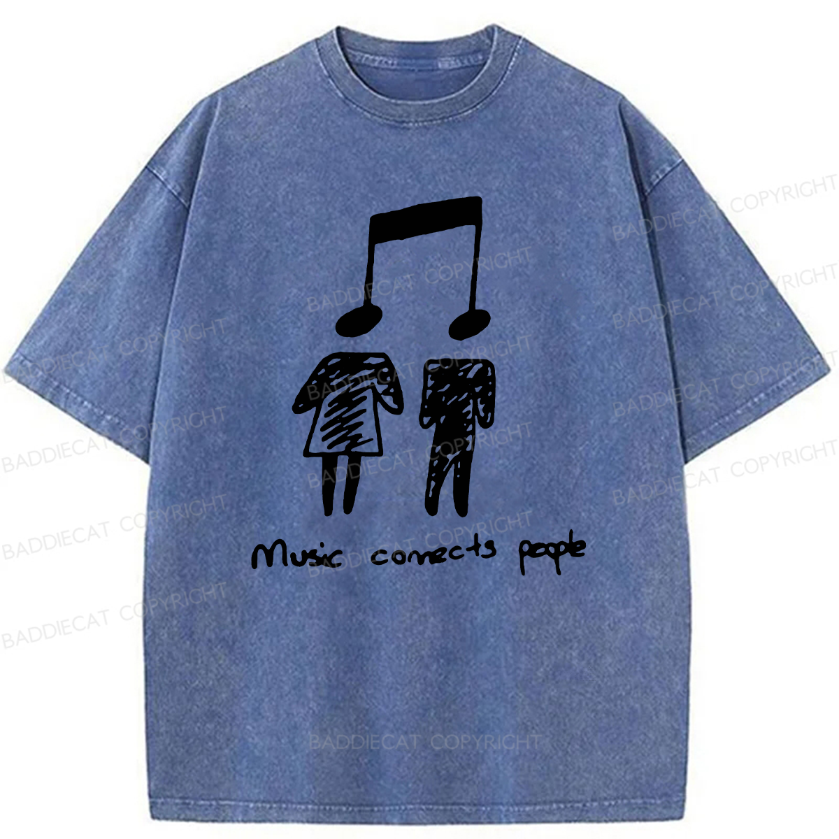 Music Connects People Washed T-shirt